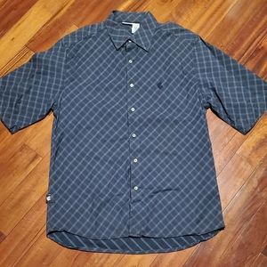 Roca Wear Men's Short Sleeve Button Front Cotton Shirt - Large